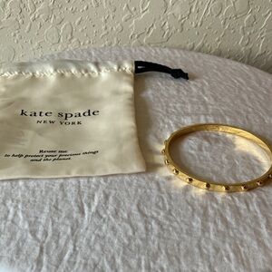 Kate Spade: Gold Tone Studded Bracelet- Dust bag